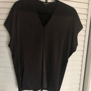Dark brown silk top